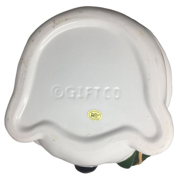 Fun and Festive Smiling Ceramic SNOWMAN COOKIE Jar - Great Holiday Kitchen Decor - Picture 7 of 9